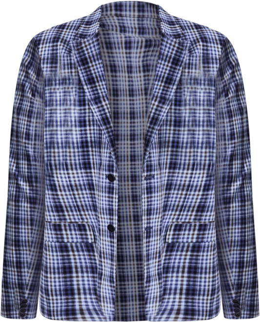 Men's Cotton & Linen Printed Modern-Fit Sport Coat