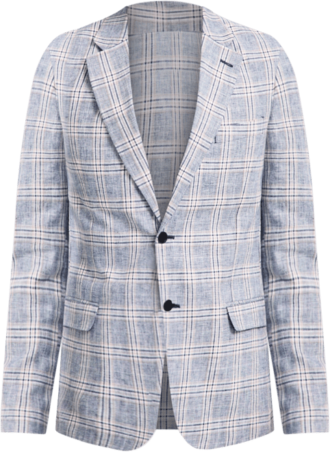 Men's Cotton & Linen Printed Modern-Fit Sport Coat