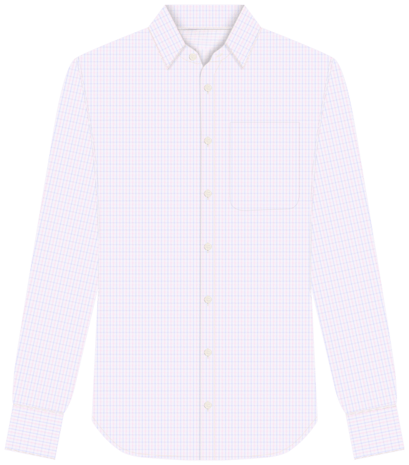 Men's Regular-Fit Non-Iron Spread Collar Tattersall Broadcloth Dress Shirt