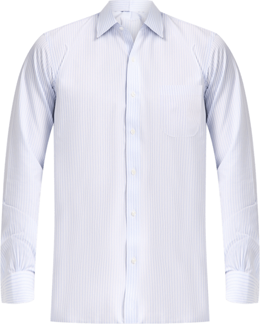 Men's Regular-Fit Non-Iron Spread Collar Stripe Broadcloth Dress Shirt