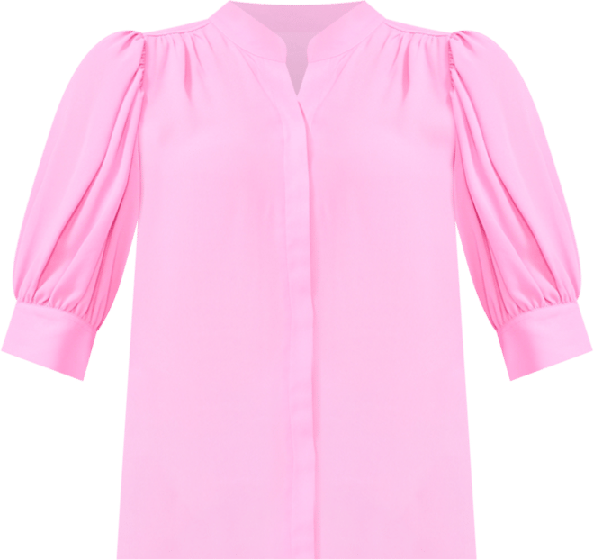 Women's 3/4-Sleeve Collared Button Down Top