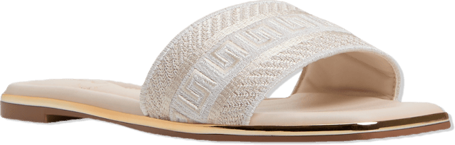 Women's Oceania Embroidered Slide Flat Sandals