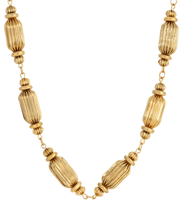 Gold-Tone Textured Collar Necklace