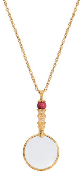 Maroon Howlite Magnifier Necklace