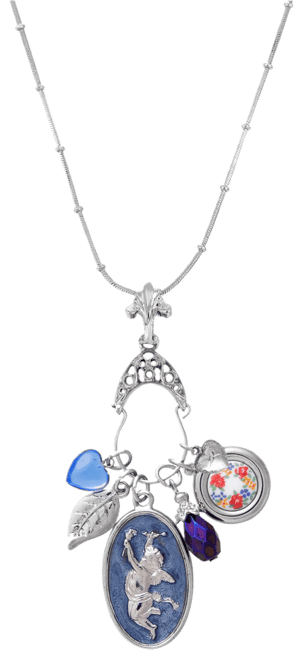 Blue Angel Charm Holder Necklace