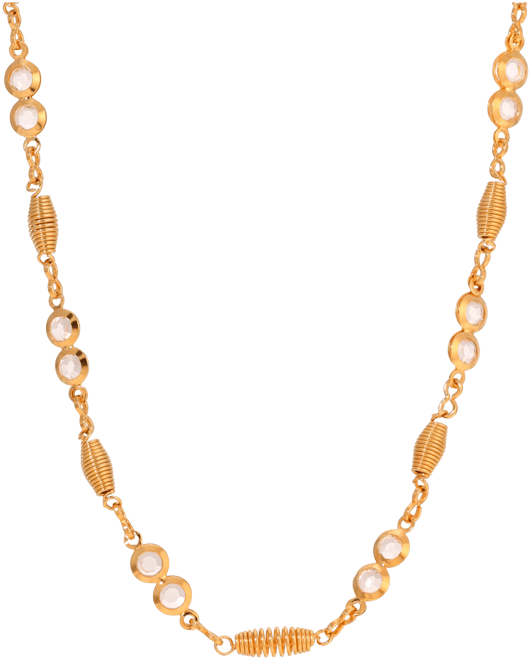 Crystal Station Chain Necklace