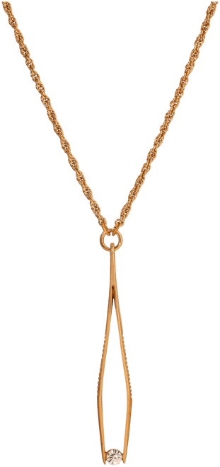 Crystal Tweezer Pendant Necklace