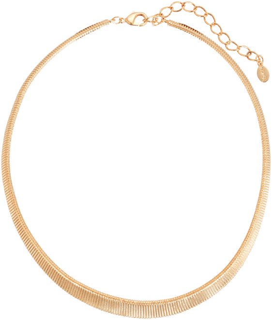 Gold-Tone Textured Omega Collar Necklace