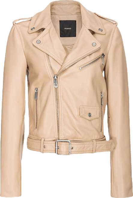 PINKO Costa Rica Leather Biker Jacket | Bloomingdale's