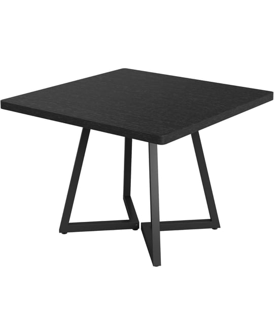 Square Dining Table for 4, 31.5" Industrial Dinner Table with Metal Base, Wood Kitchen Table for Dining Room, Small Space, Apartment