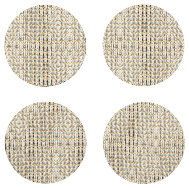 Martha Stewart Boxwood Set of 4 Round Coasters