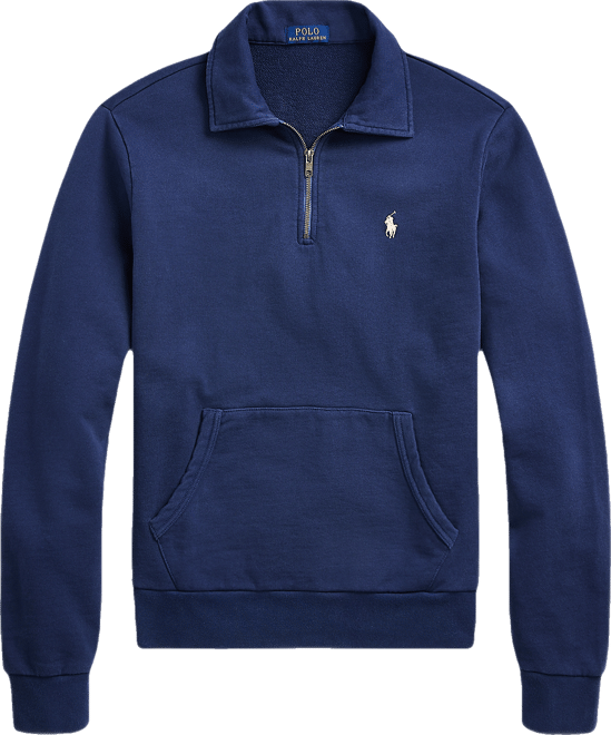 トップス polo ralph lauren Polo Ralph Lauren Womens Logo Flag Fleece Half Zipper Pool
