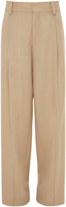 Low Rise Seam Detail Trouser In Sepia