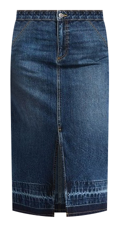 Nancy Denim Midi Skirt in Galaxy Blue