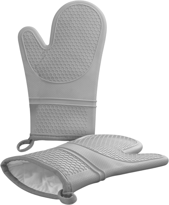 Set of 2 Premium Silicone Oven Mitts