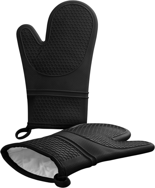 Set of 2 Premium Silicone Oven Mitts