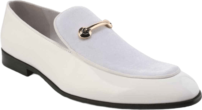 Men's Velvet & Patent Leather Slip On Dress Loafer