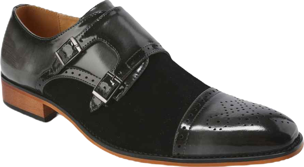 Men's Double Monk Strap Two-Tone Loafer