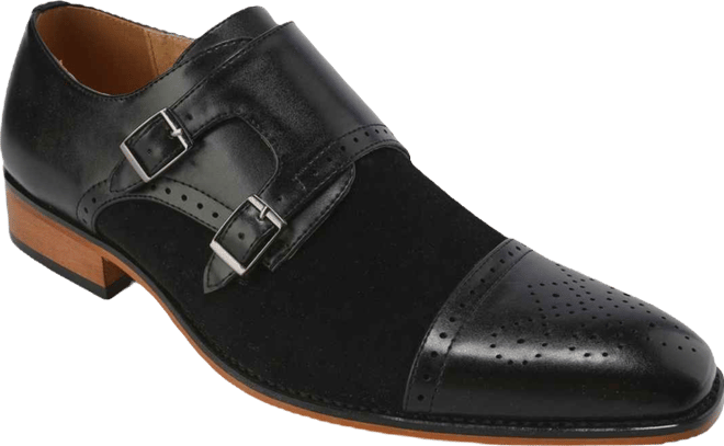 Men's Double Monk Strap Two-Tone Loafer
