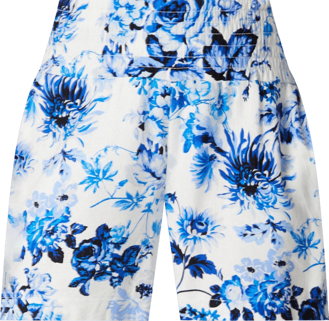 Blue Sol Womens 5 in Floral Smocked Waist Shorts