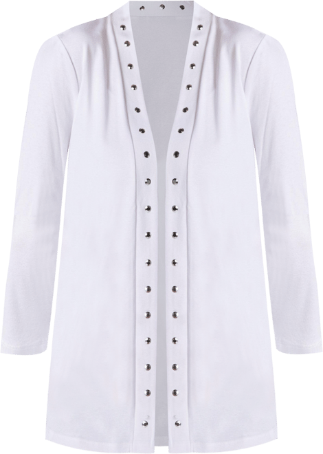 Rafaella Womens Grommet Cardigan