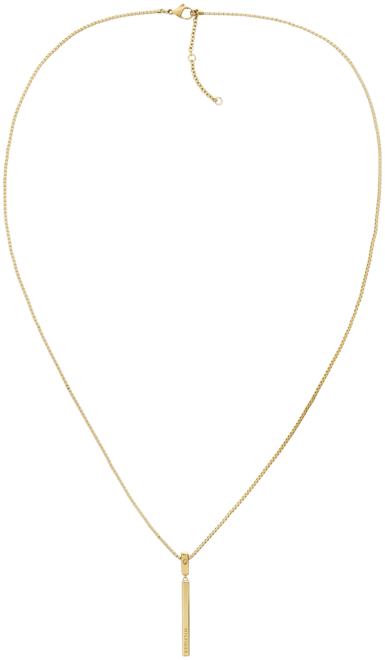 Linear Logo Bar Necklace, 26" + 2" extender