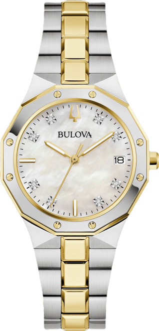 Women's Prestige Diamond Accent Two-Tone Stainless Steel Bracelet Watch 32mm