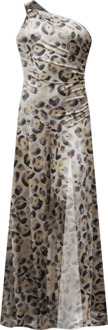 Women's One Shoulder Printed Maxi Dress