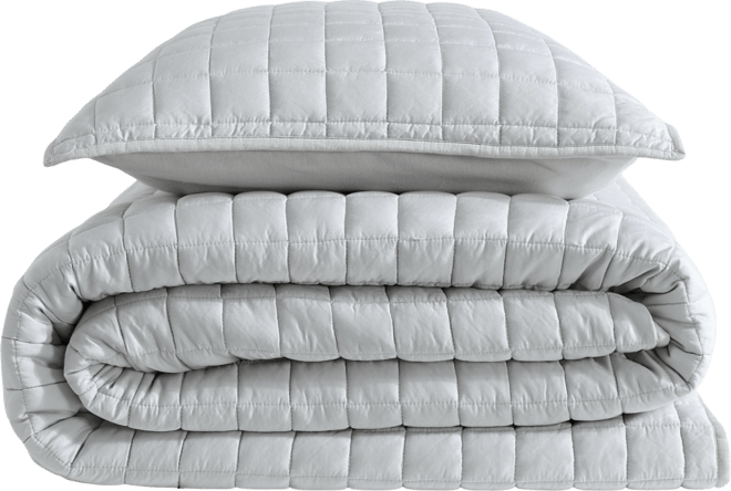 Tencel Solid Reversible 3-Pc. Quilt Set, King