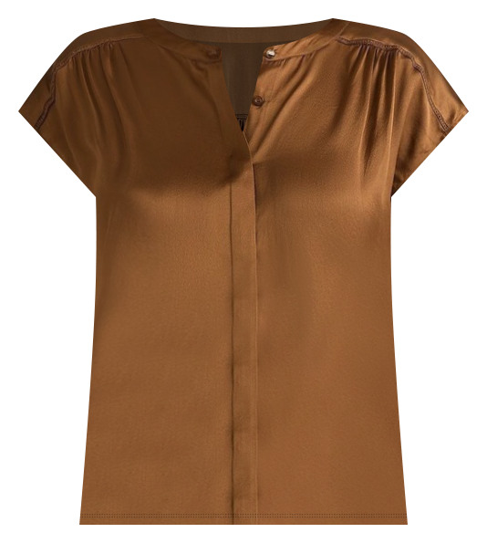 Prue Silk Top in Tawny