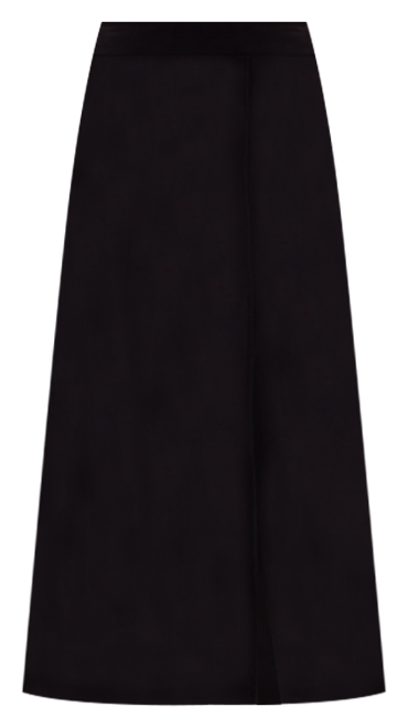 Sustainable Viscose Blend Ponte Skirt in Black