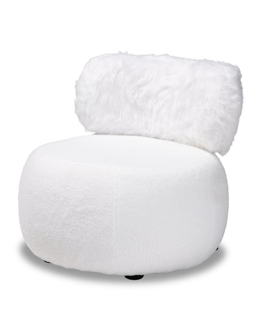 28.7" Tayla Fabric Upholstered and Metal Modern and Contemporary Accent Chair