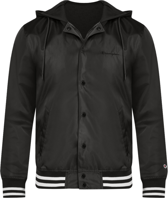 Men's Jersey Hood Varsity Bomber Jacket