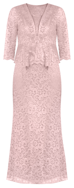 Women's Glitter Lace Gown & Jacket