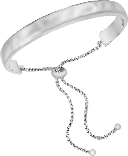 Silver-Tone Hammered Slider Bracelet, Exclusively at Macy's