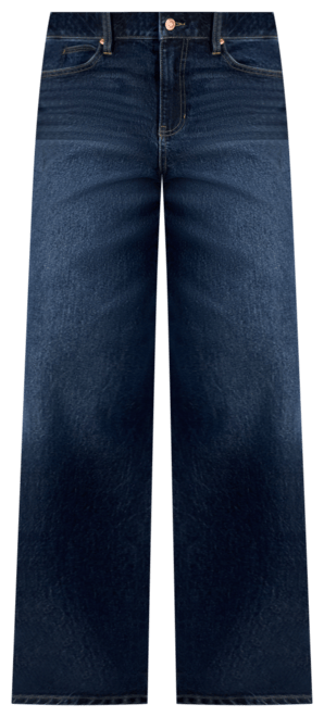 Juniors' High Rise Baggy Wide-Leg Curvy Jeans