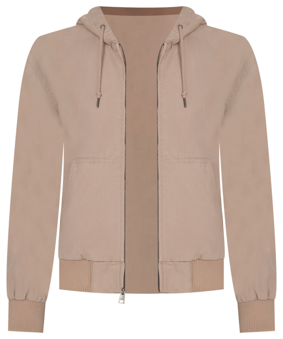 Women's Relaxed Hooded Bomber Jacket
