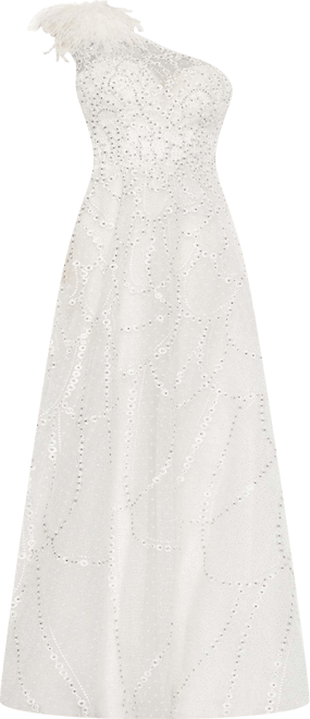 Mac Duggal Women's Embellished One Shoulder A Line Gown - Macy's