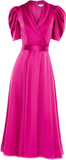 Women's Ieena Quarter Length Puff Sleeve A Line Dress