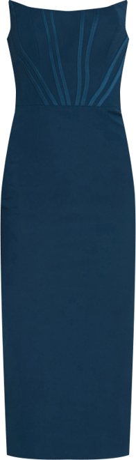 Women's Corset Strapless Midi Dress