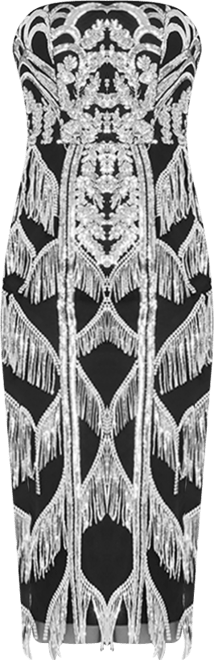 Women's Viviana Sequined Fringe Dress