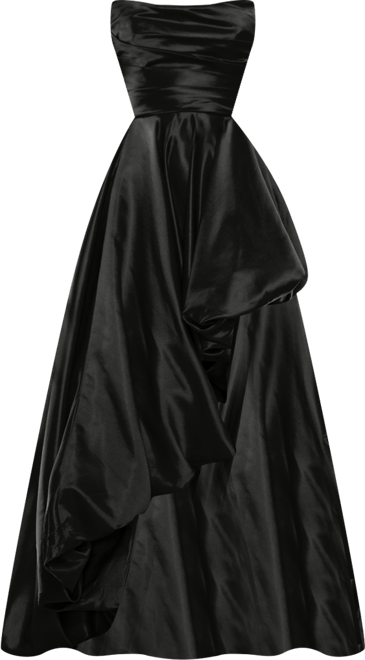 Women's Strapless Ruched High Low Gown