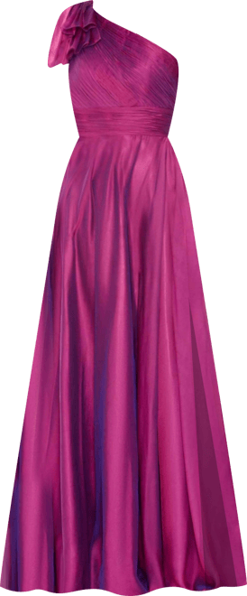 Mac Duggal Women's Pleated One Shoulder Chiffon Gown - Macy's