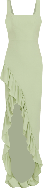 Women's Charlene Ruffled High-Low Gown