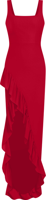 Women's Charlene Ruffled High-Low Gown