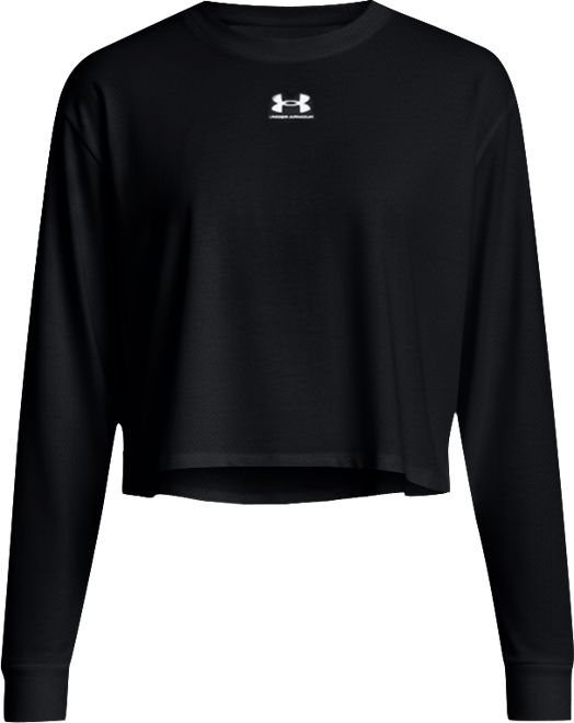 Women's Active Campus Boxy Cropped Long-Sleeve T-Shirt