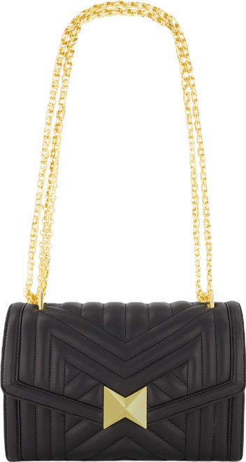 Gold Chain Quilted Napa Leather Handbag