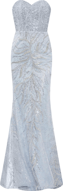 Women's Strapless Embellished Gown