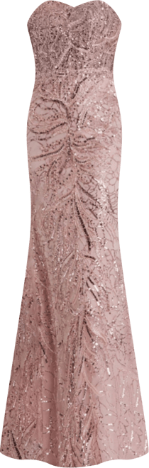 Women's Strapless Embellished Gown