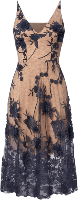 Audrey Floral Applique Lace Dress